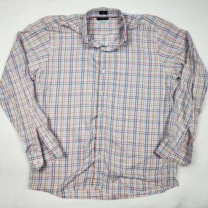 ✅ Peter Millar Shirt Mens Large Multicolor Plaid Button Up Long Sleeve Casual